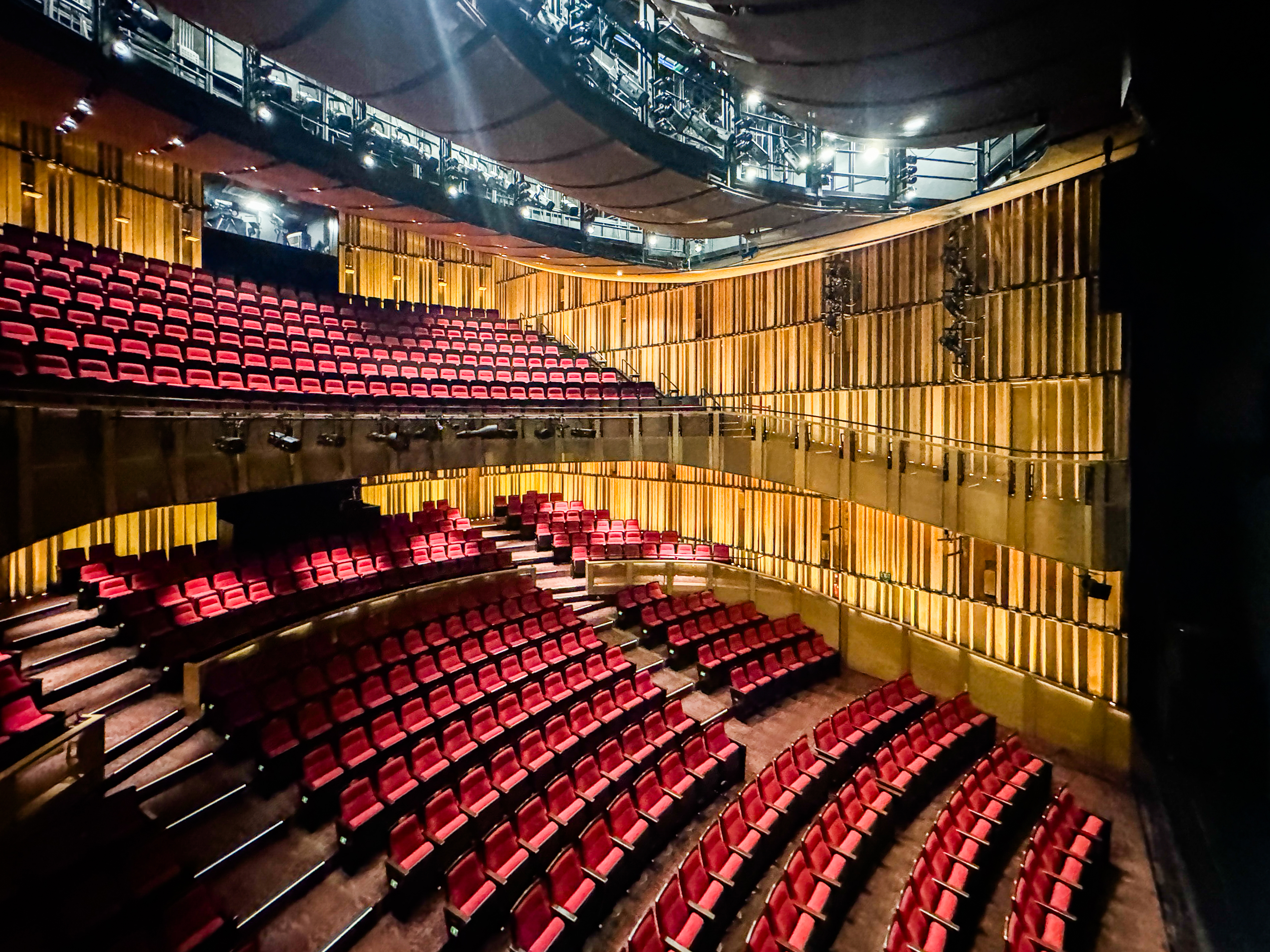 Wide view of Victoria Theatre and Concert Hall’s seating arrangement