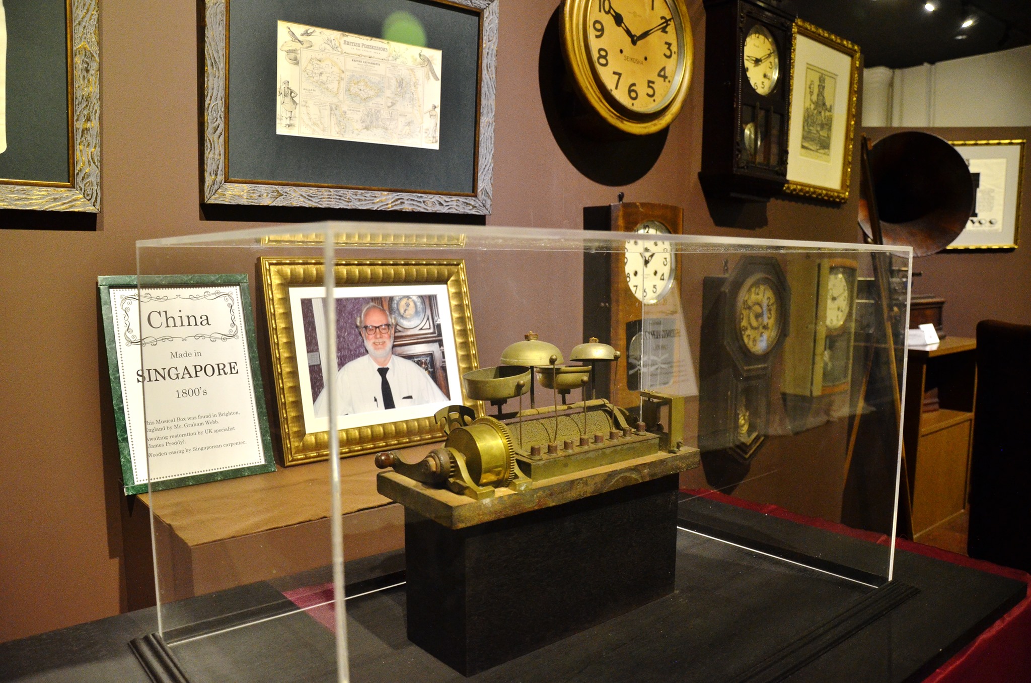 Mid shot of a music box exhibition piece