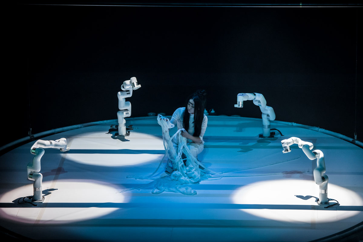 Wide shot of performance Realm of Silk