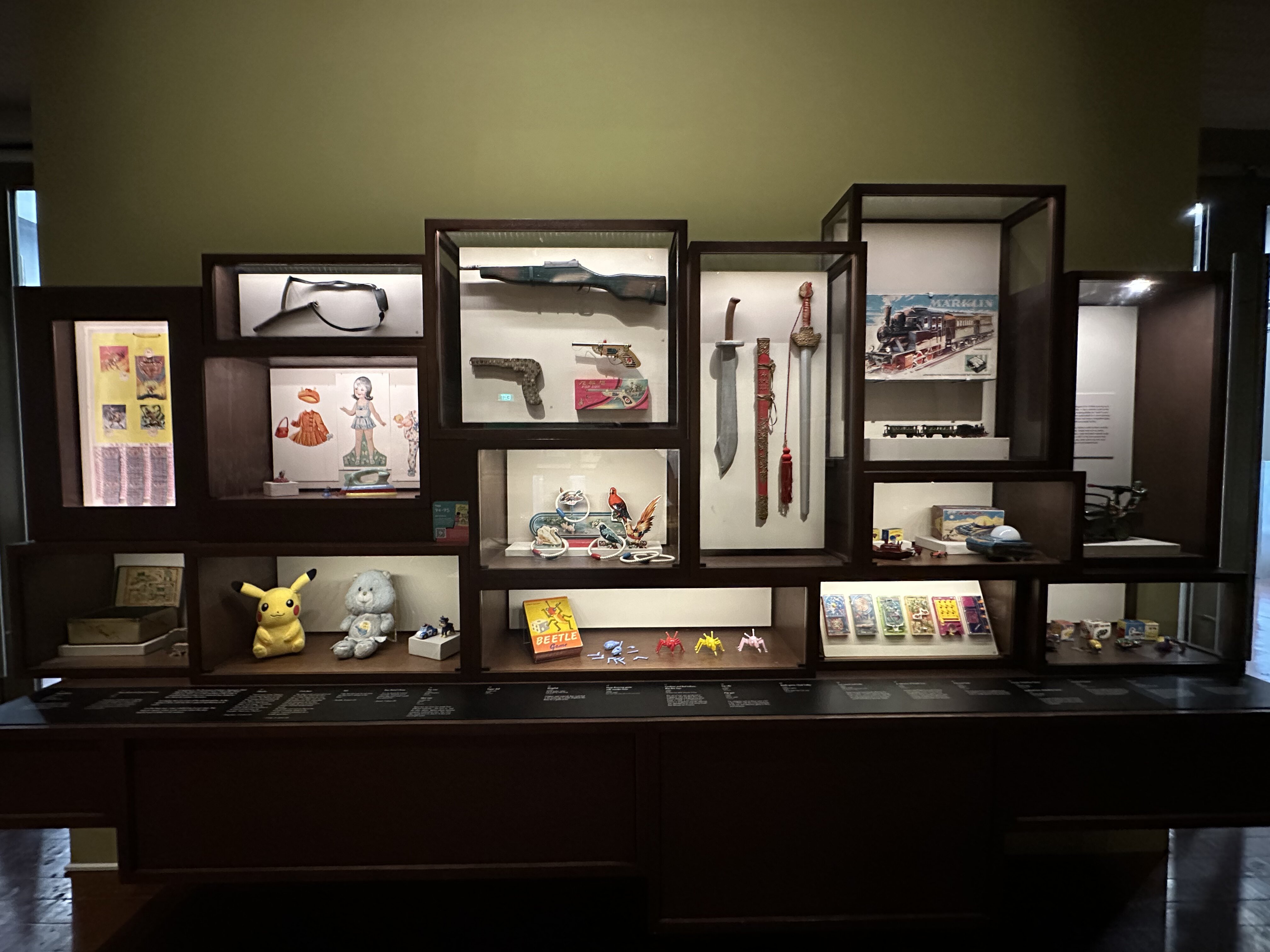 Wide shot of an exhibition display