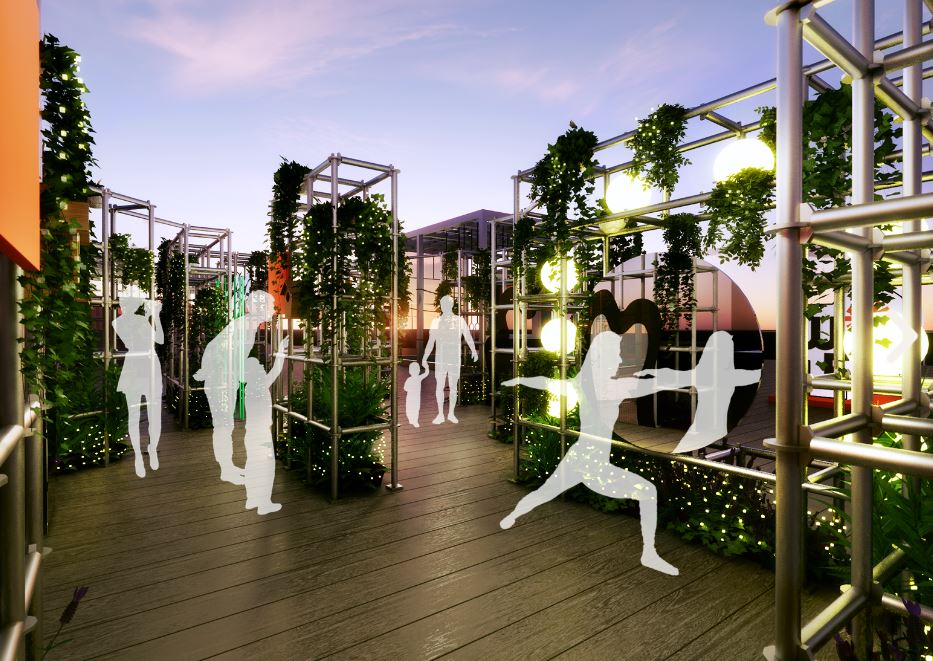  Artist impression of the Wellness Experience Space installation
