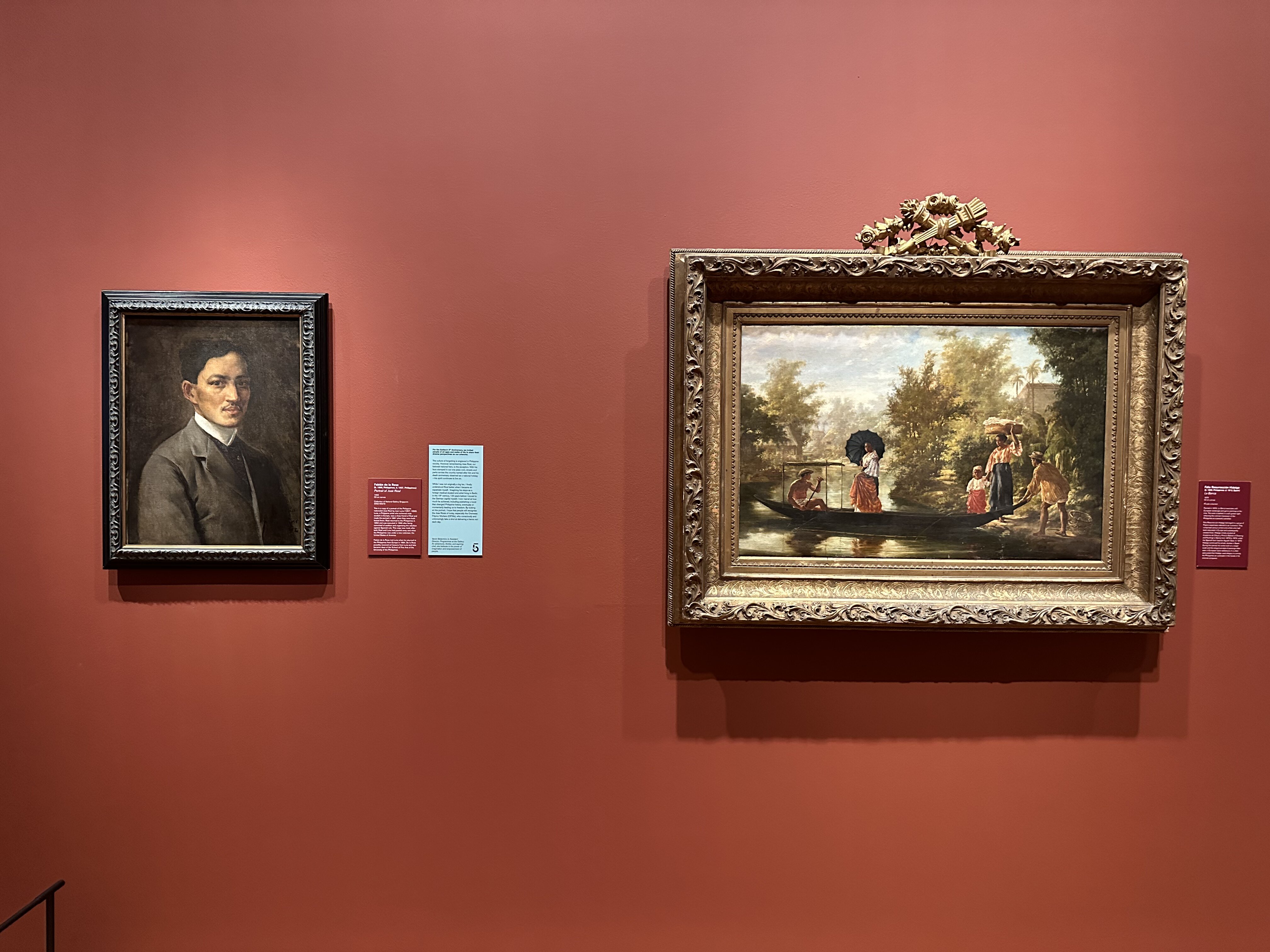 Wide shot of two paintings