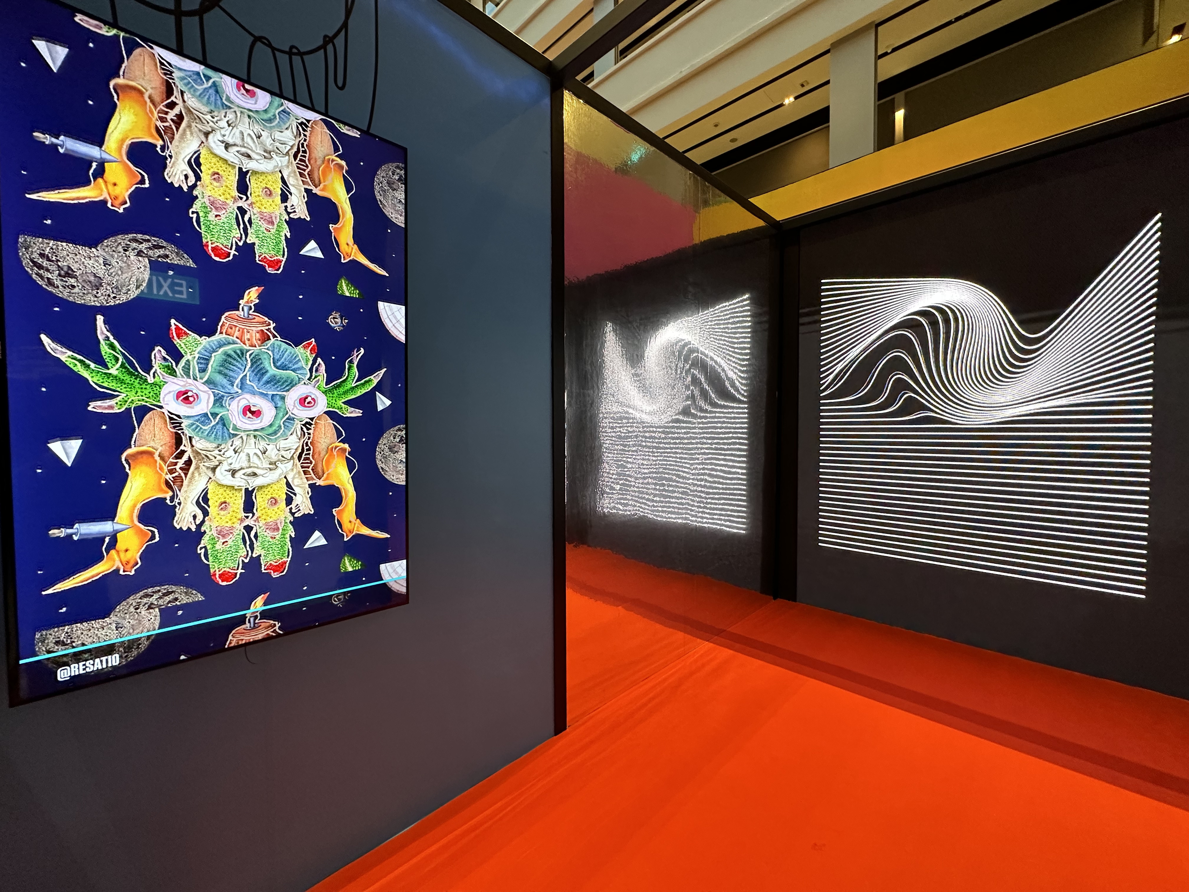  Wide shot of two installations at GIFFEST 2023