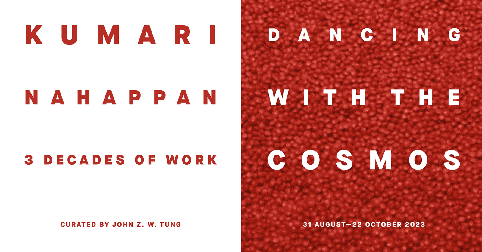 Visual with event details of Dancing with the Cosmos: Three Decades of Work from Kumari Nahappan